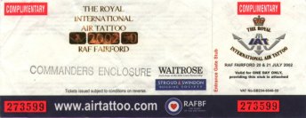 Commanders Enclosure Ticket