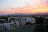 Sky at night from balcony